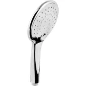 Cornat Verchromte Handbrause 123 mm Kopfdurchmesser mit Antikalk, Wasserspareinsatz, Drucktasten-Umstellung, 1/2 Zoll Anschluss