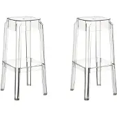TPFLiving 2er Set Barhocker Faxi Transparent
