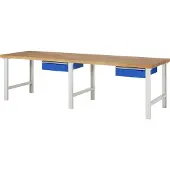 RAU Werkbank höhenverstellbar 7001A1, B3000xT900xH790-1140mm, 1x Schublade-TA