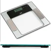 Domo Körperanalyse Personenwaage bis 150 Kg DO9099W SLIM Glaswaage