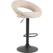 CLP Barhocker Olinda Stoff schwarz creme