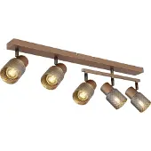 Globo Lighting Strahler Metall kaffeefarben matt, 5x E14