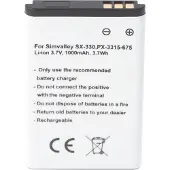 AccuCell Akku passend für Simvalley SX-330, PX-3315-675, Li-Ion, 3,7V, 1000mAh, 3,7Wh