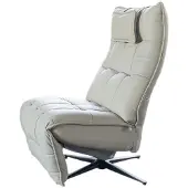 KAWOLA Sessel MIKO Relaxsessel drehbar Leder grau