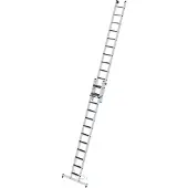 Proregal Stufen-Seilzugleiter 2-teilig mit nivello Traverse und clip-step R13 2x12 Stufen