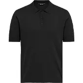 Only & Sons Poloshirt "ONSWYLER LIFE REG 14 SS POLO KNIT NOOS", Herren, Gr. S, schwarz, Strick, Obermaterial: 78% Viskose, 22% Polyester, unifarben, regular fit, Shirts Poloshirt