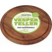 Gravidus Vesperteller aus Akazienholz – stilvoll & funktional, Menge:1