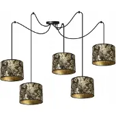 Light11 HOME Spinnen Pendelleuchte Gold – Moderne Hängelampe mit Lampenschirm Deckenleuchte Design