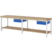 RAU Werkbank Modell 8001 mit Ablageboden BxTxH 3000x900x840mm
