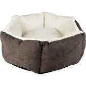 Laroy Duvo+ Hundekorb hexa Velvet Concrete grau/weiß, Größe: L
