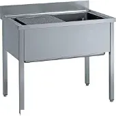 Kbs Topfspüle 1600x700x850 mm mit Aufkantung 1 Becken ohne Grundboden