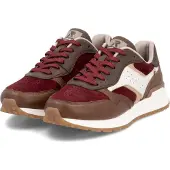 Rieker 'Sport' Damen Echtleder Sneaker braun-rot, Damen:41 EU