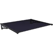 Vente-unique Schwarzes schräges Türvordach aus Aluminium 150 x 90 cm - KEPLER