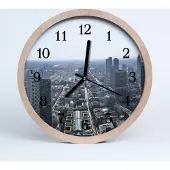 Tulup Holzuhr 20fi cm wanduhr - Stadtgebäude Stadt