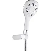 Aloni Bianco Handbrause Set mit Brauseschlauch und Wandhalterung weiß chrom