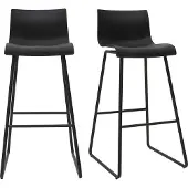 Miliboo - Design-Barhocker Schwarz 76 cm (2er-Set) ONA