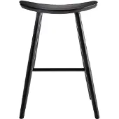 Miliboo - Barhocker aus schwarzem Holz H65 cm DEMORY