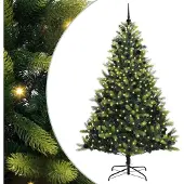 Syfax Künstlicher Klapp-Weihnachtsbaum mit 300 LEDs Grün 240 cm