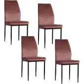 HTI Stuhl Madison Samt Braun, H96 B43,5 T57 cm, Sitzhöhe 49 cm, belastbar bis 120 kg