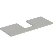 Geberit ONE Waschtischplatte, Ausschnitt mittig, für Aufsatzwaschtisch Schalenform, 120x3x47cm, 505.275.00.7, Farbe: greige lackiert matt