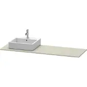 Duravit XSquare Konsole, 1 Ausschnitt links, 1600x16x550mm, XS060HL6060, Farbe: Taupe Seidenmatt Lack