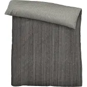 Biberna Melange-Flanell Bettwäsche 0840507 WEBSTREIFEN color: titanium, size: 1x 135x200 cm + 1x 80x80 cm