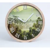 Tulup Holzuhr 30fi cm wanduhr - weiße Spitzen - Dschungel