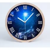 Tulup Holzuhr 25fi cm wanduhr - weiße Spitzen - Nebel
