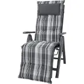 Sun Garden Auflage Relaxliege Sylt/Miami 90584-700 grau Streifen 173x48x8 cm