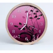 Tulup Holzuhr 20fi cm wanduhr - Blumen-Kunst-Blumen