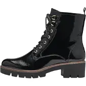 Tamaris Damen Stiefelette Schnürboots Reißverschluss Kurzschaft 1-25297-41, Größe:38 EU, Farbe:Schwarz
