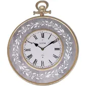 Formano Wanduhr grau antik mit Ranke 38 cm