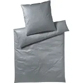 Elegante Mako-Jersey-Bettwäsche-Garnitur Solid Jersey Farbe Graphit Größe 140x200+70x90cm