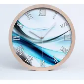 Tulup Holzuhr 25fi cm wanduhr - weiße Spitzen - abstrakcjaale