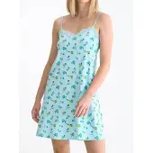 Lisca Slipdress Bloomy | Grösse: L | Farbe: Blau