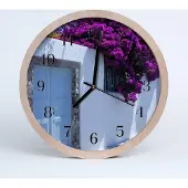 Tulup Holzuhr 20fi cm wanduhr - Blumen Haus Architektur