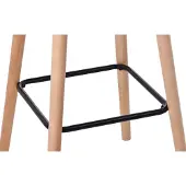 CLP Barhocker Grant Samt grün mit Rückenlehne, Fußstütze, Sitzhöhe 79 cm