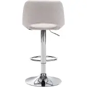 CLP 2er Set Barhocker Camden Stoff chrom creme