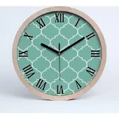 Tulup Holzuhr 25fi cm wanduhr - schwarze Spitzen - marokkanische Hintergrund