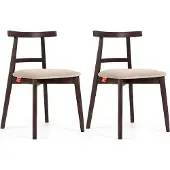 Konsimo Esstischstühle 2 St "LILIO", Creme, Buchenholz, Vintage, 47x76,5x45cm