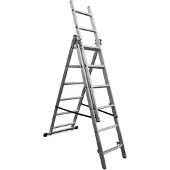 Vago-Tools Mehrzweckleiter 3 x 6 Stufen Multifunktionsleiter Klappleiter Leiter