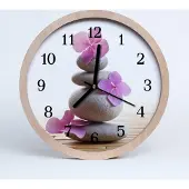 Tulup Holzuhr 30fi cm wanduhr - Spa Steine Spa