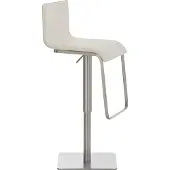 TPFLiving Barhocker Lima Gestell Edelstahl Kunstleder Creme