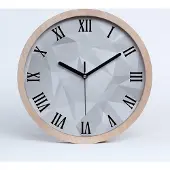 Tulup Holzuhr 25fi cm wanduhr - schwarze Spitzen - abstrakt Dreiecke