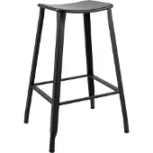CLP Barhocker Peony aus pulverbeschichtetem Metall schwarz in Industrial Style | Farbe schwarz