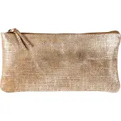 Clairefontaine 4x KLEO-PATHRA Schlampermäppchen Leder flach silber 410038C