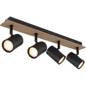 Globo Lighting Strahler Metall schwarz matt, 4x GU10