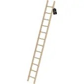 Proregal Sprossen-Anlegeleiter Holz ohne Traverse 12 Sprossen