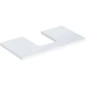 Geberit ONE Waschtischplatte, Ausschnitt mittig, für Aufsatzwaschtisch Schalenform, 90x3x47cm, 505.273.00.1, Farbe: weiß lackiert hochglänzend