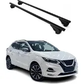 Omtec Dachträger Grundtäger für Nissan Qashqai J11 2014-2021 75kg Metall Schwarz 2 tlg